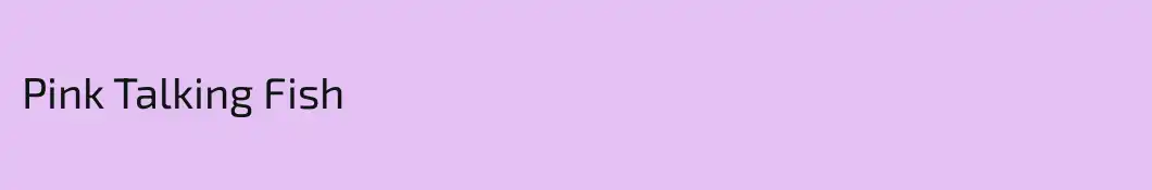 Pink Talking Fish